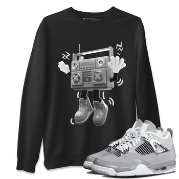 Air Jordan 4 Light Iron Ore shirt to match jordans 90s Radio Boy sneaker tees AJ4 Frozen Moments SNRT Sneaker Release Tees Unisex Black 1 T-Shirt