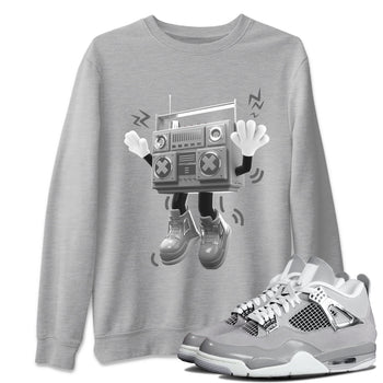 Air Jordan 4 Light Iron Ore shirt to match jordans 90s Radio Boy sneaker tees AJ4 Frozen Moments SNRT Sneaker Release Tees Unisex Heather Grey 1 T-Shirt