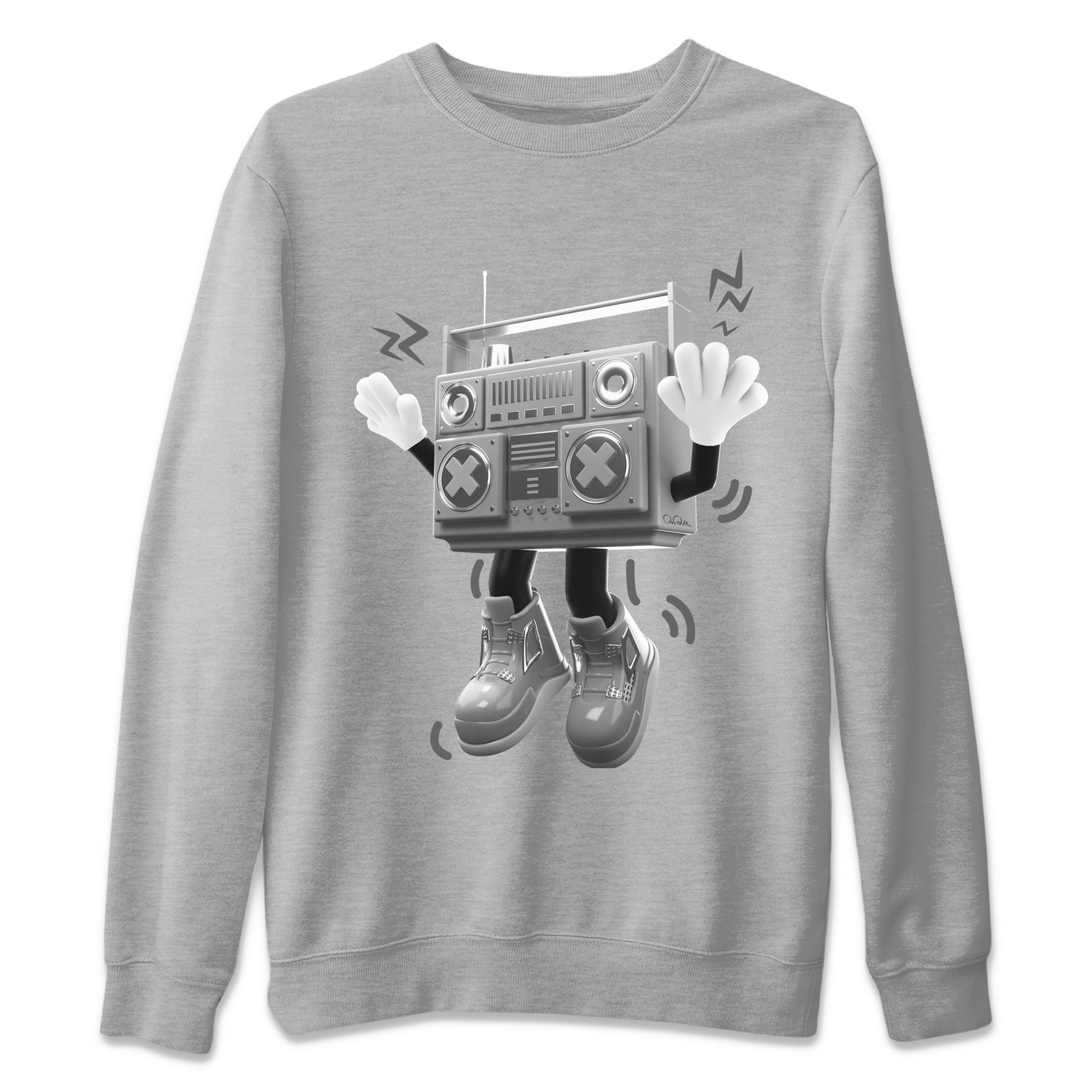 Air Jordan 4 Light Iron Ore shirt to match jordans 90s Radio Boy sneaker tees AJ4 Frozen Moments SNRT Sneaker Release Tees Unisex Heather Grey 2 T-Shirt