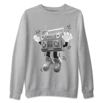 Air Jordan 4 Light Iron Ore shirt to match jordans 90s Radio Boy sneaker tees AJ4 Frozen Moments SNRT Sneaker Release Tees Unisex Heather Grey 2 T-Shirt