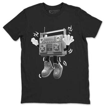 Air Jordan 4 Light Iron Ore shirt to match jordans 90s Radio Boy sneaker tees AJ4 Frozen Moments SNRT Sneaker Release Tees Unisex Black 2 T-Shirt