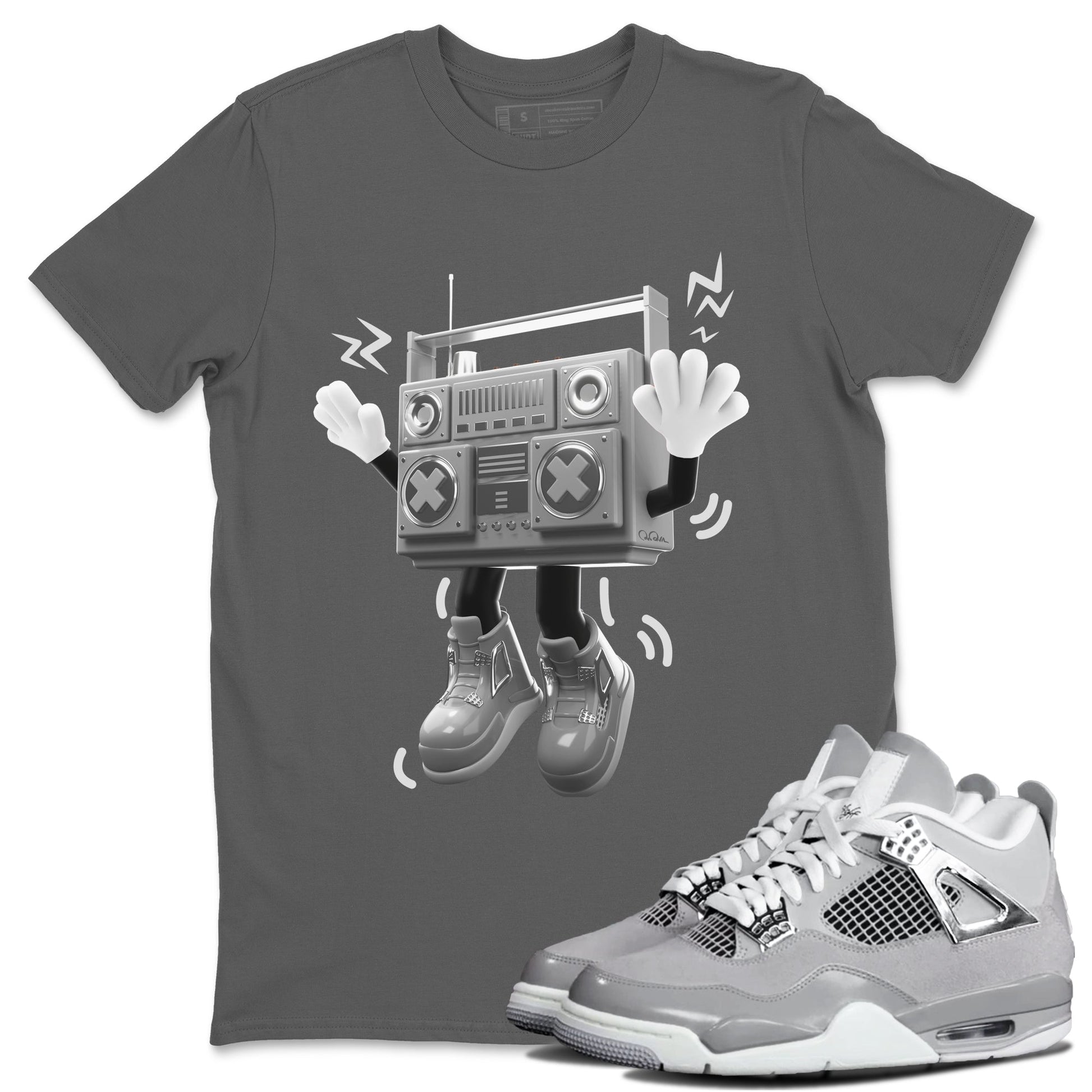 Air Jordan 4 Light Iron Ore shirt to match jordans 90s Radio Boy sneaker tees AJ4 Frozen Moments SNRT Sneaker Release Tees Unisex Cool Grey 1 T-Shirt