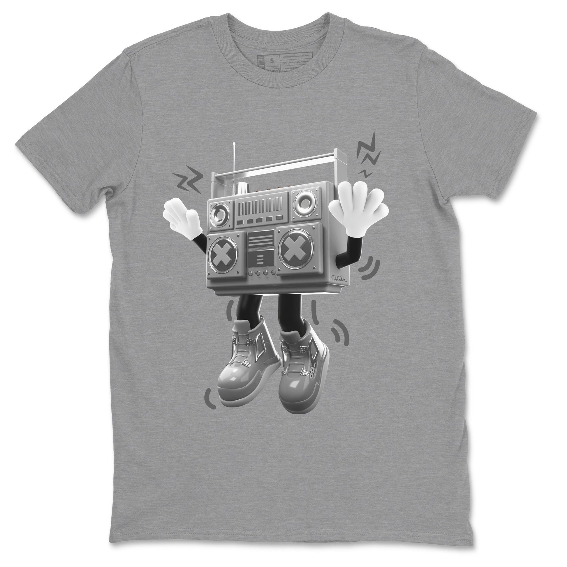 Air Jordan 4 Light Iron Ore shirt to match jordans 90s Radio Boy sneaker tees AJ4 Frozen Moments SNRT Sneaker Release Tees Unisex Heather Grey 2 T-Shirt