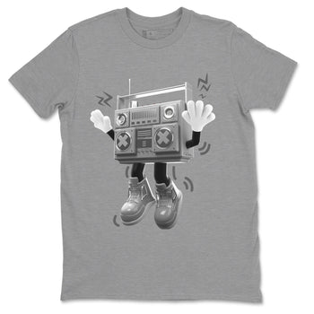 Air Jordan 4 Light Iron Ore shirt to match jordans 90s Radio Boy sneaker tees AJ4 Frozen Moments SNRT Sneaker Release Tees Unisex Heather Grey 2 T-Shirt