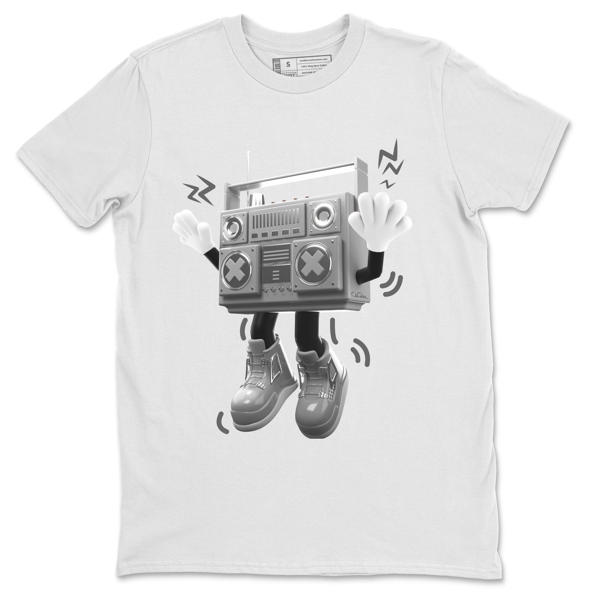 Air Jordan 4 Light Iron Ore shirt to match jordans 90s Radio Boy sneaker tees AJ4 Frozen Moments SNRT Sneaker Release Tees Unisex White 2 T-Shirt