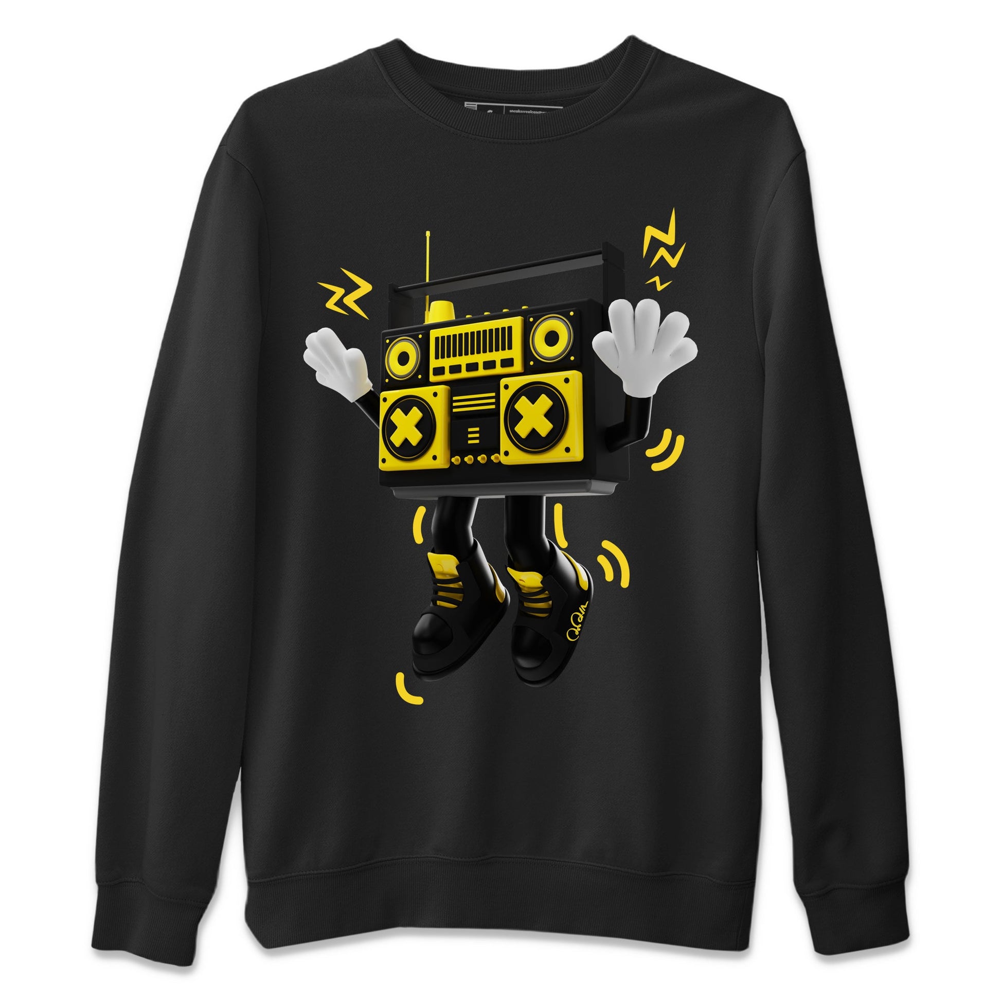 Air Jordan 4 Thunder Sneaker Match Tees 90s Radio Boy Sneaker Tees AJ4 Thunder Jumpman Sneaker Release Tees Unisex Shirts Black 2