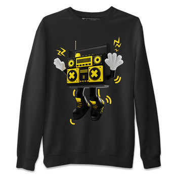 Air Jordan 4 Thunder Sneaker Match Tees 90s Radio Boy Sneaker Tees AJ4 Thunder Jumpman Sneaker Release Tees Unisex Shirts Black 2