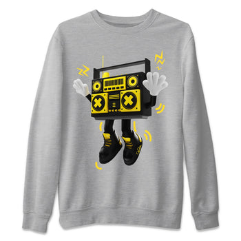 Air Jordan 4 Thunder Sneaker Match Tees 90s Radio Boy Sneaker Tees AJ4 Thunder Jumpman Sneaker Release Tees Unisex Shirts Heather Grey 2
