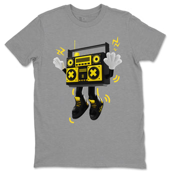 Air Jordan 4 Thunder Sneaker Match Tees 90s Radio Boy Sneaker Tees AJ4 Thunder Jumpman Sneaker Release Tees Unisex Shirts Heather Grey 2