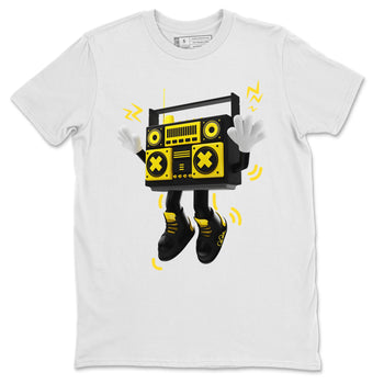 Air Jordan 4 Thunder Sneaker Match Tees 90s Radio Boy Sneaker Tees AJ4 Thunder Jumpman Sneaker Release Tees Unisex Shirts White 2
