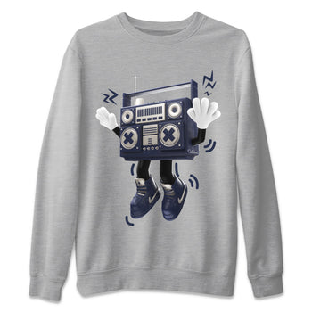 Air Jordan 5 Georgetown Sneaker Match Tees 90s Radio Boy Sneaker Tees AJ5 Georgetown Sneaker Release Tees Unisex Shirts Heather Grey 2