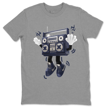 Air Jordan 5 Georgetown Sneaker Match Tees 90s Radio Boy Sneaker Tees AJ5 Georgetown Sneaker Release Tees Unisex Shirts Heather Grey 2