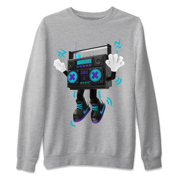 Air Jordan 6 Aqua Sneaker Match Tees 90s Radio Boy Sneaker Tees AJ6 Aqua Sneaker Release Tees Unisex Shirts Heather Grey 2