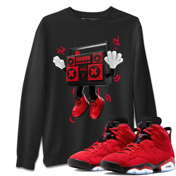 Air Jordan 6 Toro Bravo Sneaker Match Tees 90s Radio Boy Sneaker Tees 3D Graphic Design Shirts AJ6 Toro Bravo Sneaker Release Tees Unisex Shirts Black 1