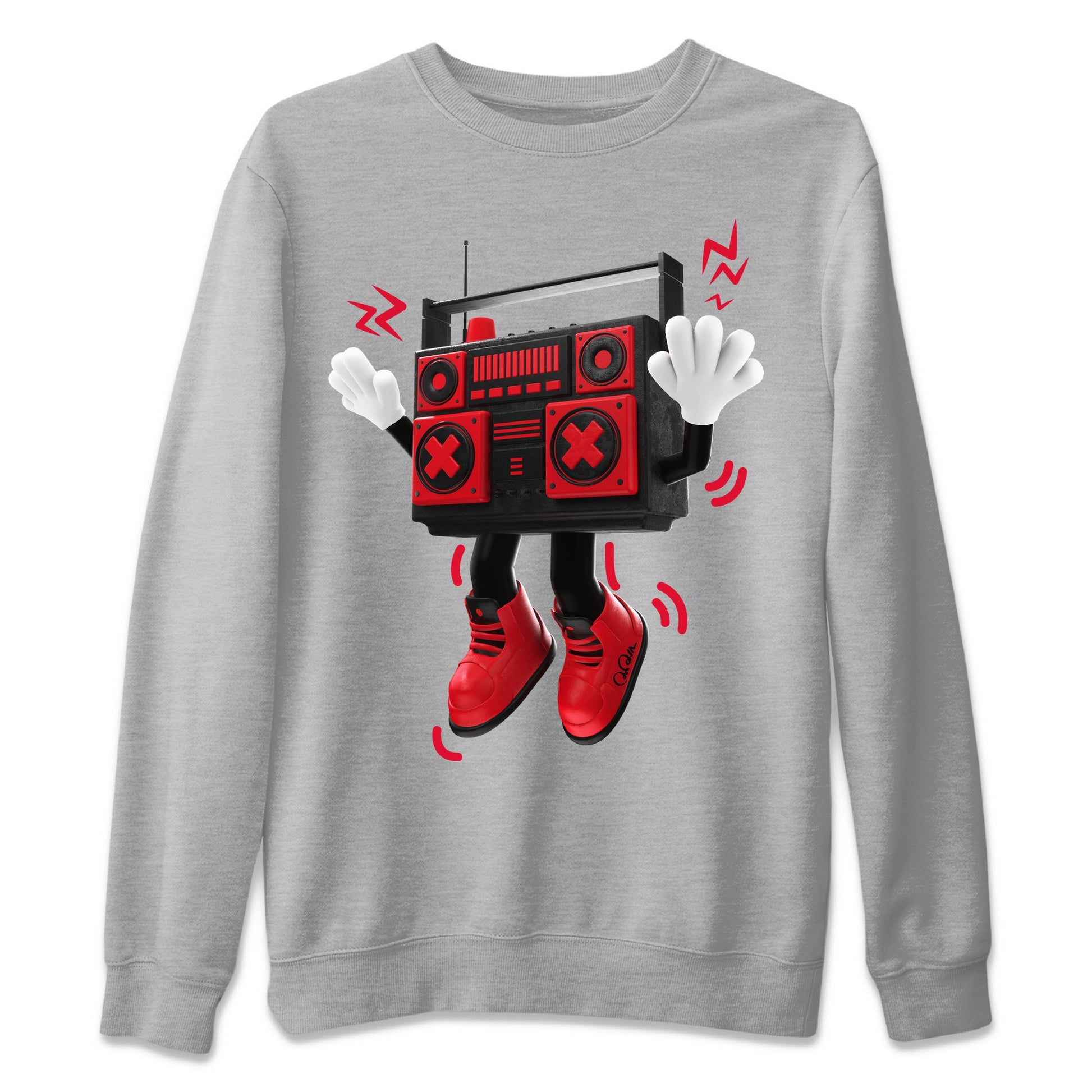 Air Jordan 6 Toro Bravo Sneaker Match Tees 90s Radio Boy Sneaker Tees 3D Graphic Design Shirts AJ6 Toro Bravo Sneaker Release Tees Unisex Shirts Heather Grey 2