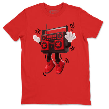 Air Jordan 6 Toro Bravo Sneaker Match Tees 90s Radio Boy Sneaker Tees 3D Graphic Design Shirts AJ6 Toro Bravo Sneaker Release Tees Unisex Shirts Red 2
