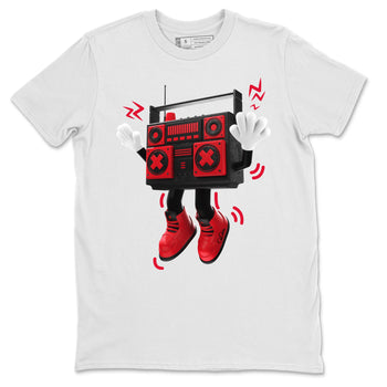 Air Jordan 6 Toro Bravo Sneaker Match Tees 90s Radio Boy Sneaker Tees 3D Graphic Design Shirts AJ6 Toro Bravo Sneaker Release Tees Unisex Shirts White 2