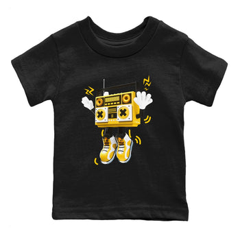 6s Yellow Ochre shirt to match jordans 90s Radio Boy sneaker tees Air Jordan 6 Yellow Ochre SNRT Sneaker Release Tees Baby Toddler Black 2 T-Shirt
