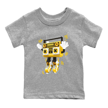 6s Yellow Ochre shirt to match jordans 90s Radio Boy sneaker tees Air Jordan 6 Yellow Ochre SNRT Sneaker Release Tees Baby Toddler Heather Grey 2 T-Shirt