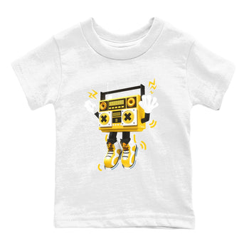 6s Yellow Ochre shirt to match jordans 90s Radio Boy sneaker tees Air Jordan 6 Yellow Ochre SNRT Sneaker Release Tees Baby Toddler White 2 T-Shirt