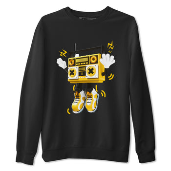 6s Yellow Ochre shirt to match jordans 90s Radio Boy sneaker tees Air Jordan 6 Yellow Ochre SNRT Sneaker Release Tees Unisex Black 2 T-Shirt