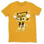 6s Yellow Ochre shirt to match jordans 90s Radio Boy sneaker tees Air Jordan 6 Yellow Ochre SNRT Sneaker Release Tees Unisex Gold 2 T-Shirt