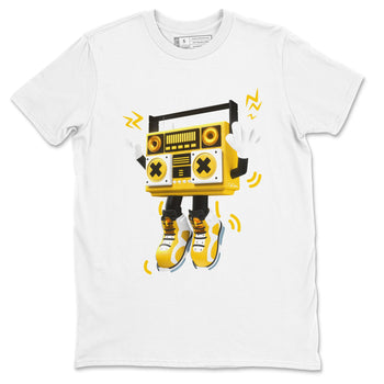 6s Yellow Ochre shirt to match jordans 90s Radio Boy sneaker tees Air Jordan 6 Yellow Ochre SNRT Sneaker Release Tees Unisex White 2 T-Shirt