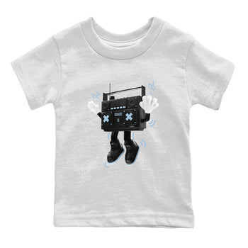 Air Jordan 7 Chambray Sneaker Match Tees 90s Radio Boy Sneaker Tees AJ7 Chambray Sneaker Release Tees Kids Shirts White 2