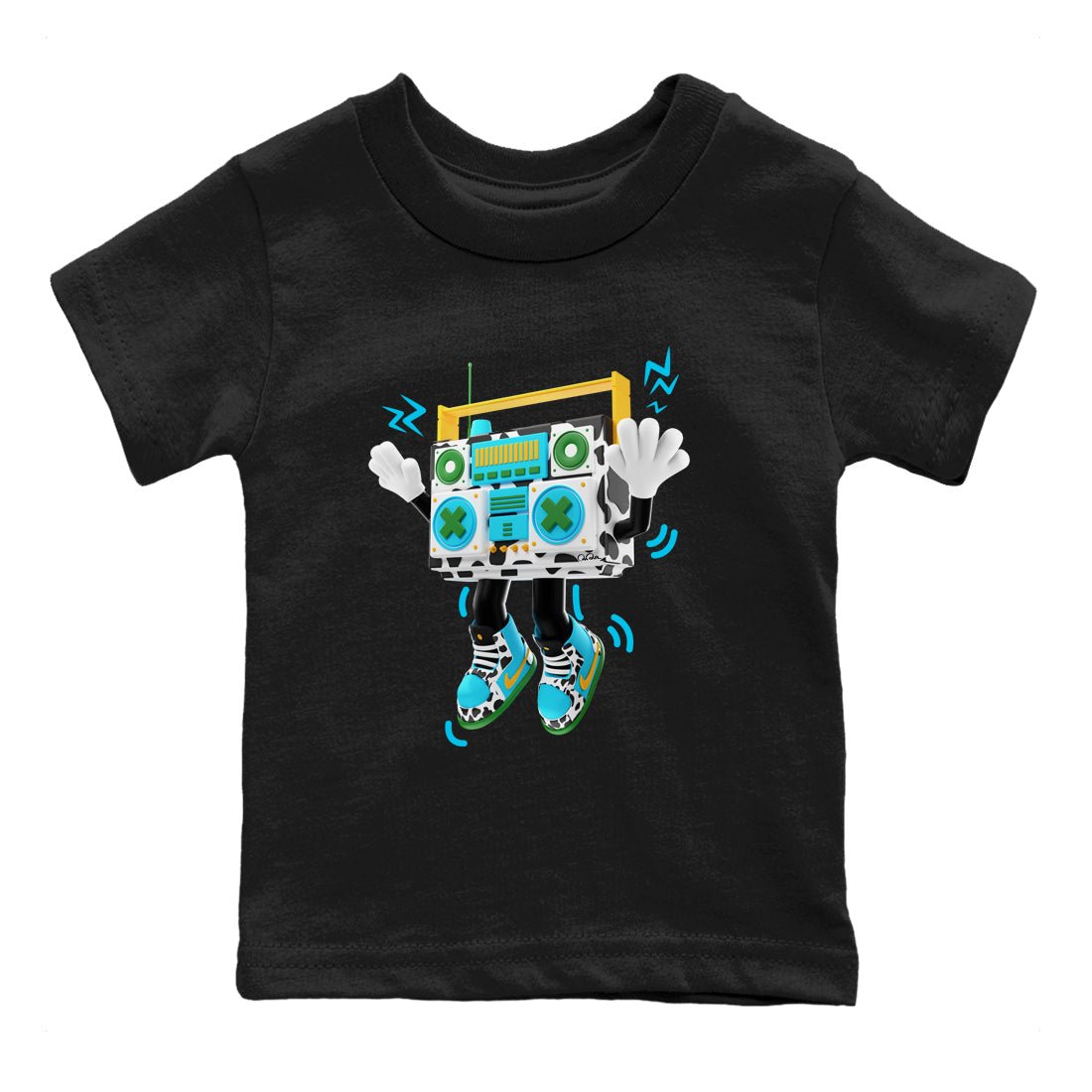 Dunk Chunky Dunky Sneaker Match Tees 90s Radio Boy Sneaker Tees Nike SB Ben's Jerrys Sneaker Release Tees Kids Shirts Black 2