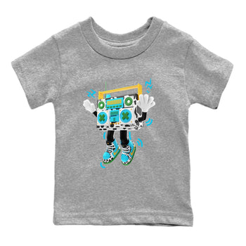 Dunk Chunky Dunky Sneaker Match Tees 90s Radio Boy Sneaker Tees Nike SB Ben's Jerrys Sneaker Release Tees Kids Shirts Heather Grey 2