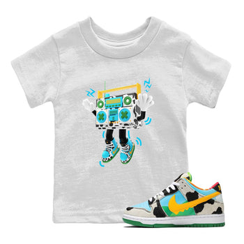 Dunk Chunky Dunky Sneaker Match Tees 90s Radio Boy Sneaker Tees Nike SB Ben's Jerrys Sneaker Release Tees Kids Shirts White 1