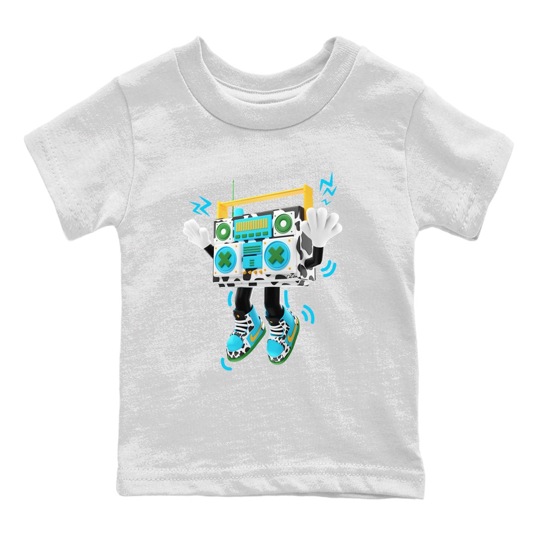 Dunk Chunky Dunky Sneaker Match Tees 90s Radio Boy Sneaker Tees Nike SB Ben's Jerrys Sneaker Release Tees Kids Shirts White 2