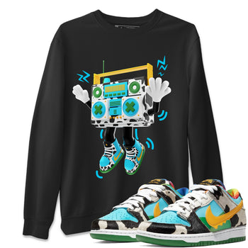 Dunk Chunky Dunky Sneaker Match Tees 90s Radio Boy Sneaker Tees Nike SB Ben's Jerrys Sneaker Release Tees Unisex Shirts Black 1