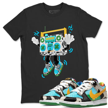 Dunk Chunky Dunky Sneaker Match Tees 90s Radio Boy Sneaker Tees Nike SB Ben's Jerrys Sneaker Release Tees Unisex Shirts Black 1