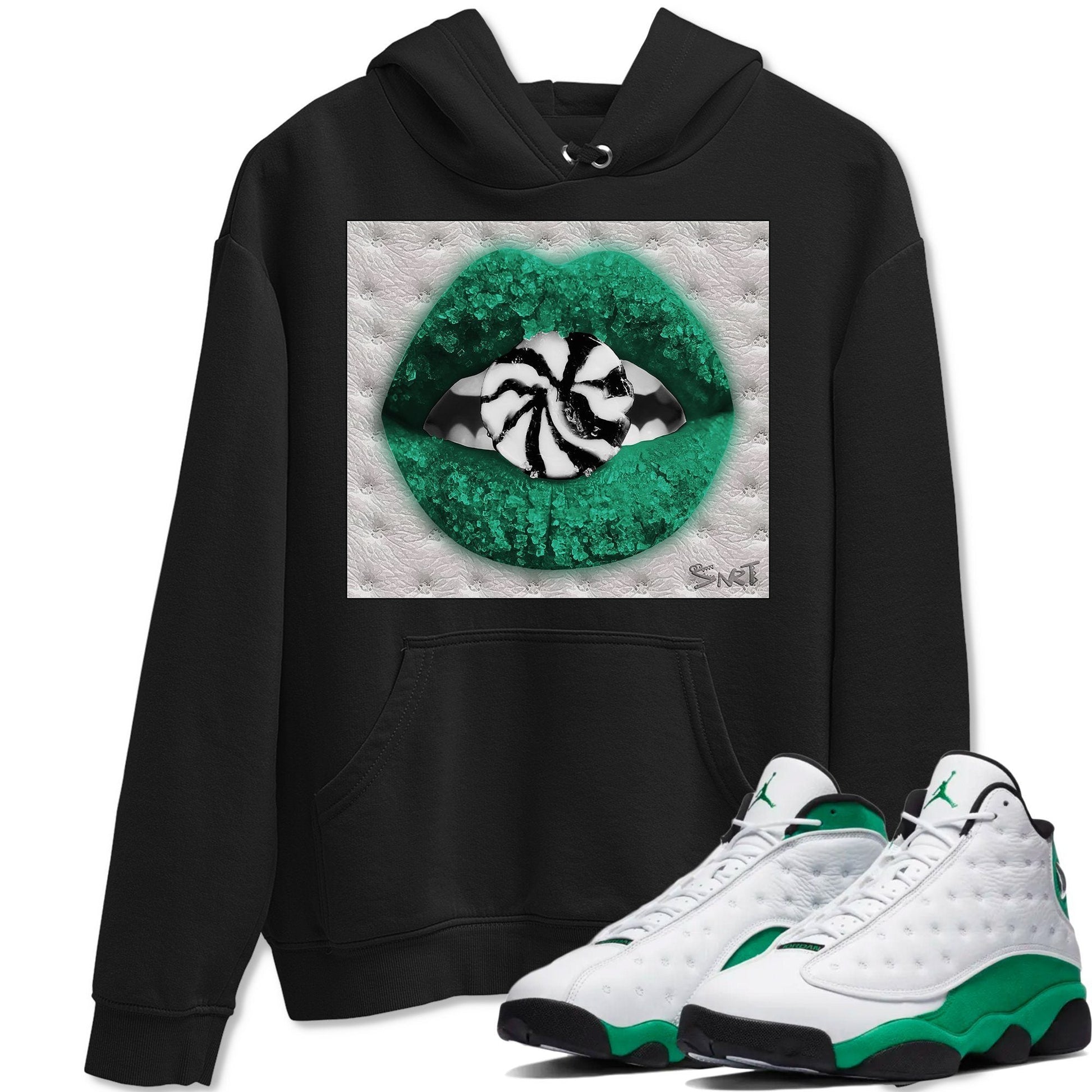 Jordan 13 Lucky Green Sneaker Match Tees Lips Candy Sneaker Tees Jordan 13 Lucky Green Sneaker Release Tees Unisex Shirts