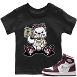 Jordan 1 Bordeaux Sneaker Match Tees Bad Baby Bear Sneaker Tees Jordan 1 Bordeaux Sneaker Release Tees Kids Shirts