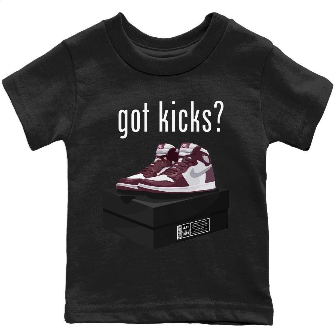 Jordan 1 Bordeaux Sneaker Match Tees Got Kicks Sneaker Tees Jordan 1 Bordeaux Sneaker Release Tees Kids Shirts