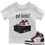 Jordan 1 Bordeaux Sneaker Match Tees Got Kicks Sneaker Tees Jordan 1 Bordeaux Sneaker Release Tees Kids Shirts
