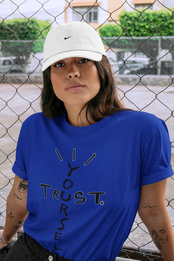 Jordan 5 Racer Blue Sneaker Match Tees Trust Yourself Sneaker Tees Jordan 5 Racer Blue Sneaker Release Tees Unisex Shirts