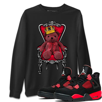 Jordan 4 Red Thunder Sneaker Match Tees Royal Bear Sneaker Tees Jordan 4 Red Thunder Sneaker Release Tees Unisex Shirts