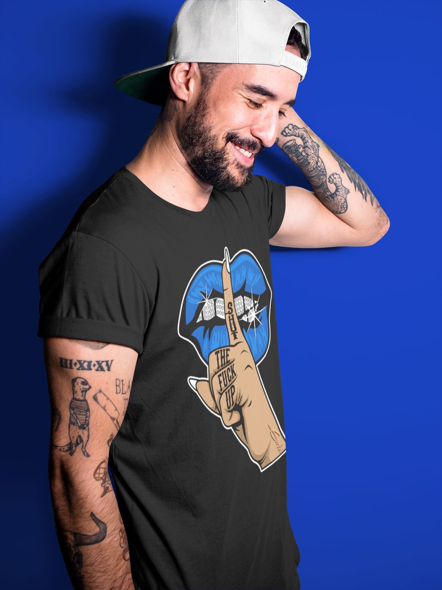 Jordan 5 Racer Blue Sneaker Match Tees Lips Hand Sneaker Tees Jordan 5 Racer Blue Sneaker Release Tees Unisex Shirts