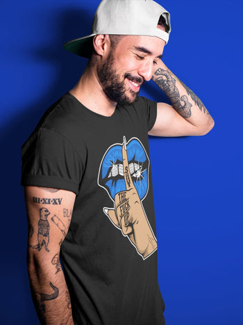 Jordan 5 Racer Blue Sneaker Match Tees Lips Hand Sneaker Tees Jordan 5 Racer Blue Sneaker Release Tees Unisex Shirts