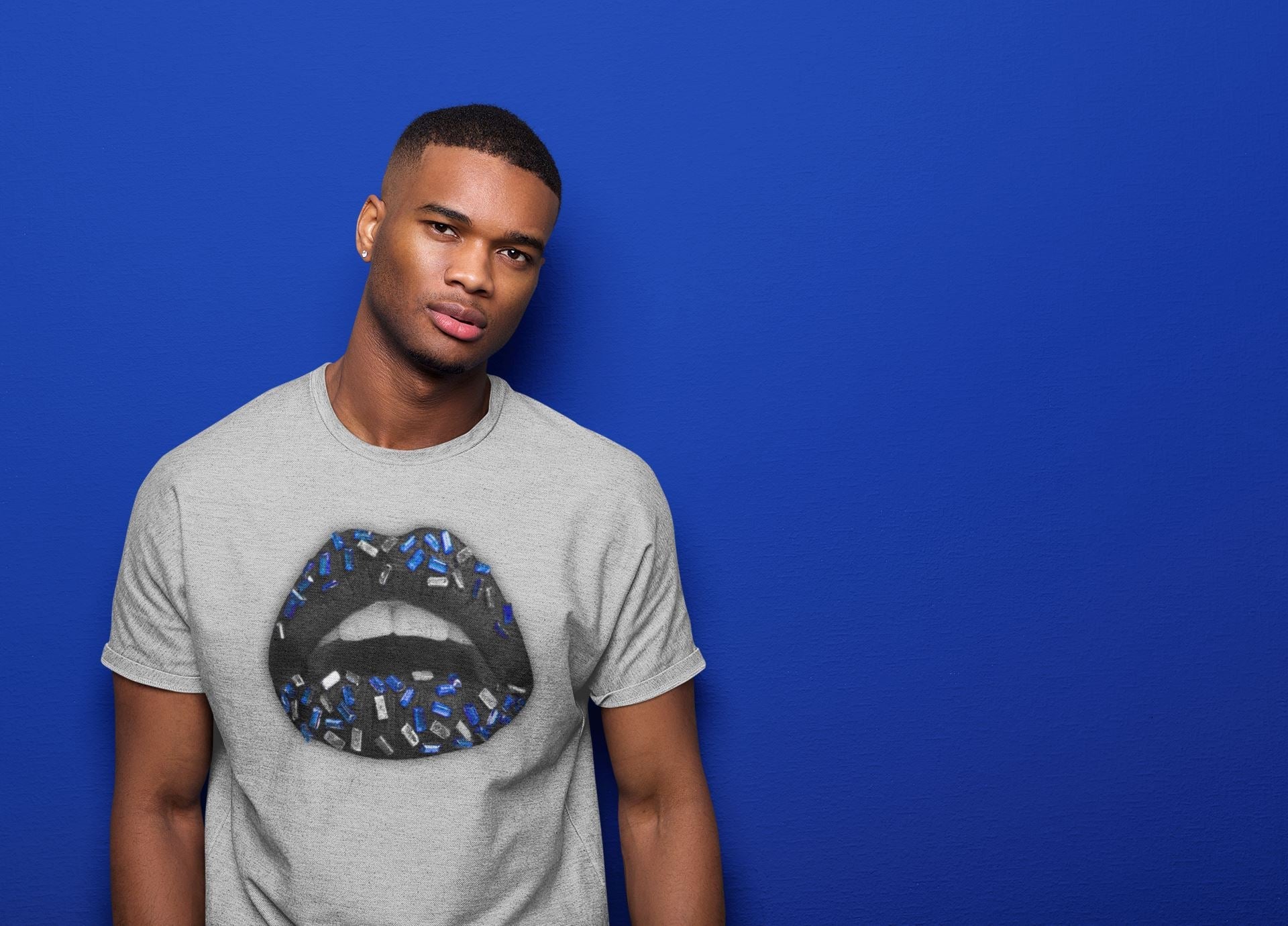 Jordan 5 Racer Blue Sneaker Match Tees Lips Jewel Sneaker Tees Jordan 5 Racer Blue Sneaker Release Tees Unisex Shirts