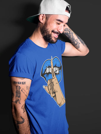 Jordan 5 Racer Blue Sneaker Match Tees Lips Hand Sneaker Tees Jordan 5 Racer Blue Sneaker Release Tees Unisex Shirts