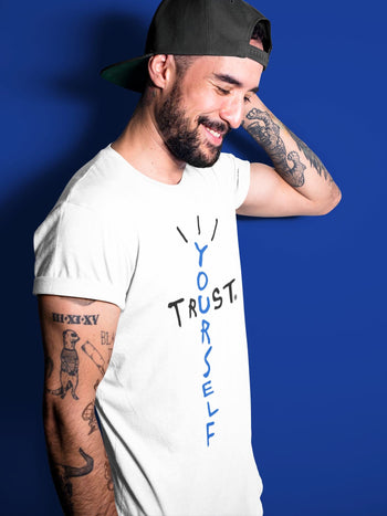 Jordan 5 Racer Blue Sneaker Match Tees Trust Yourself Sneaker Tees Jordan 5 Racer Blue Sneaker Release Tees Unisex Shirts