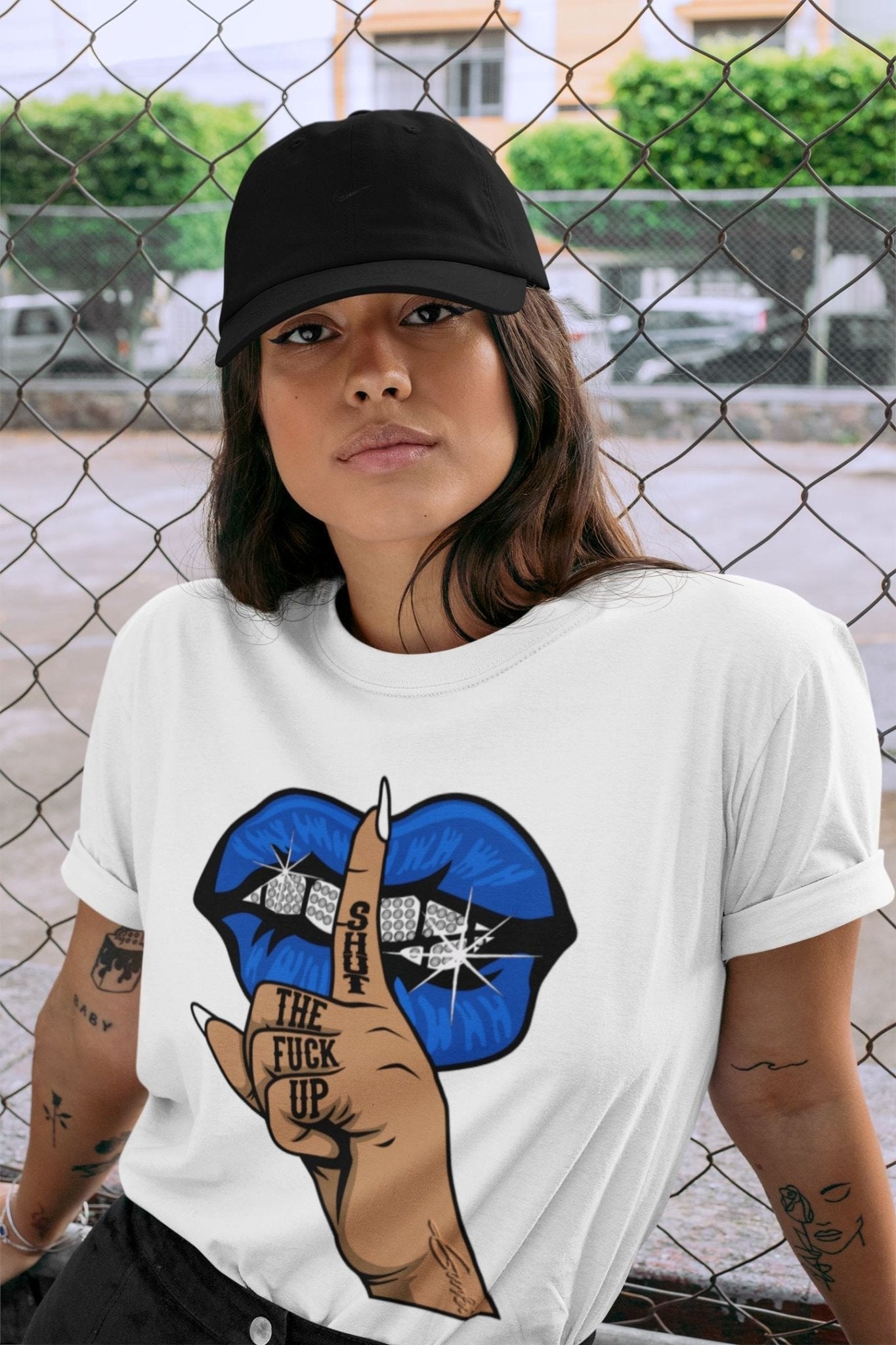 Jordan 5 Racer Blue Sneaker Match Tees Lips Hand Sneaker Tees Jordan 5 Racer Blue Sneaker Release Tees Unisex Shirts