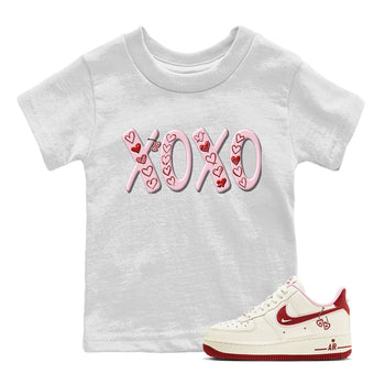 Air Force 1 Valentines Day Sneaker Match Tees XOXO Sneaker Tees Air Force 1 Valentines Day Sneaker Release Tees Kids Shirts