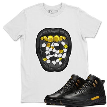Jordan 12 Black Taxi Sneaker Match Tees Acid Lips Sneaker Tees Jordan 12 Black Taxi Sneaker Release Tees Unisex Shirts