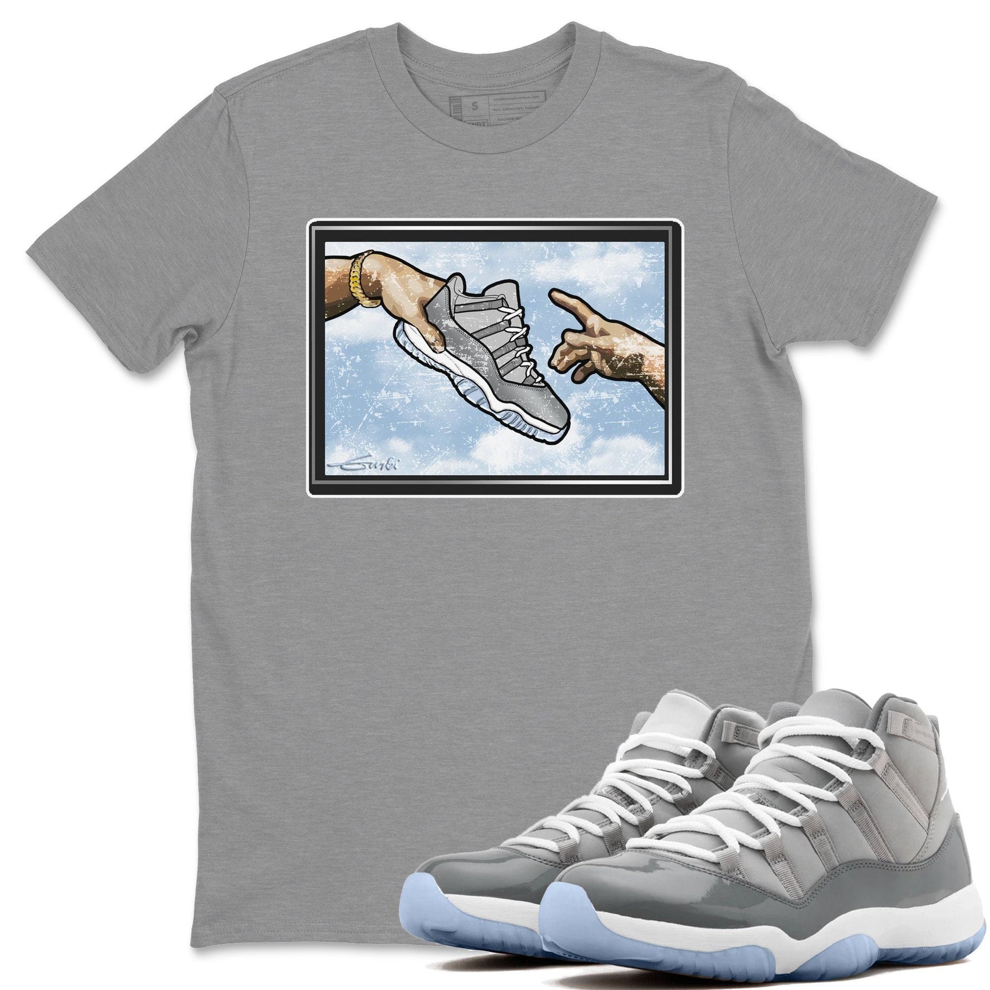 Jordan 11 Cool Grey Sneaker Match Tees Adam's Creation Sneaker Tees Jordan 11 Cool Grey Sneaker Release Tees Unisex Shirts