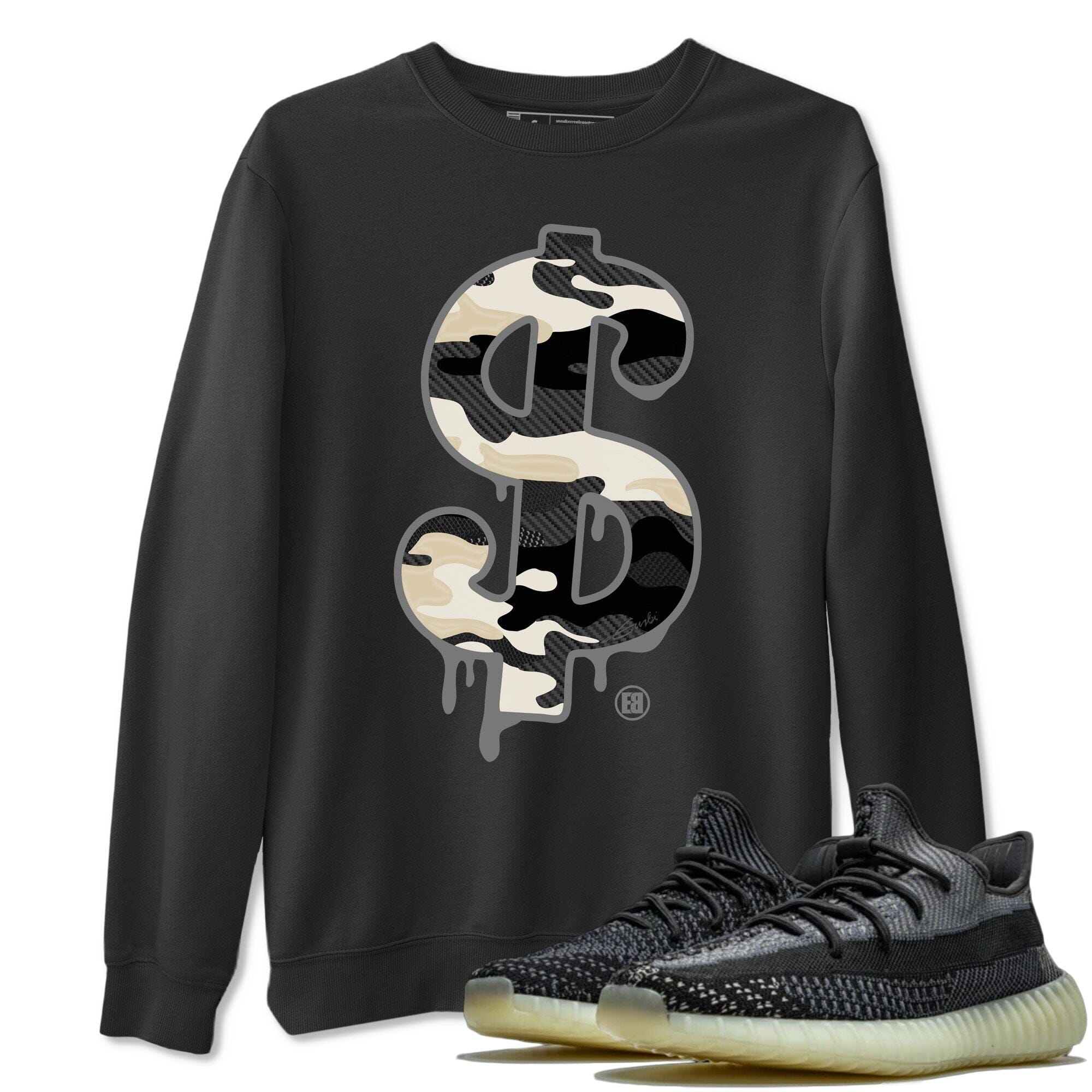 Yeezy 350 Carbon Asriel Sneaker Match Tees Dollar Camo Sneaker Tees Yeezy 350 Carbon Asriel Sneaker Release Tees Unisex Shirts